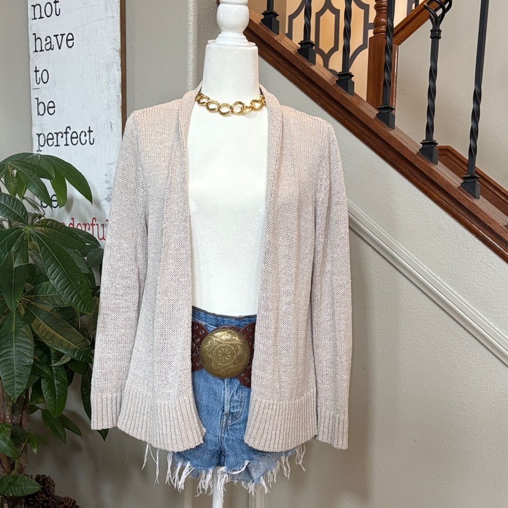 Loft Boho Cream Knit Open Cardigan 🤩